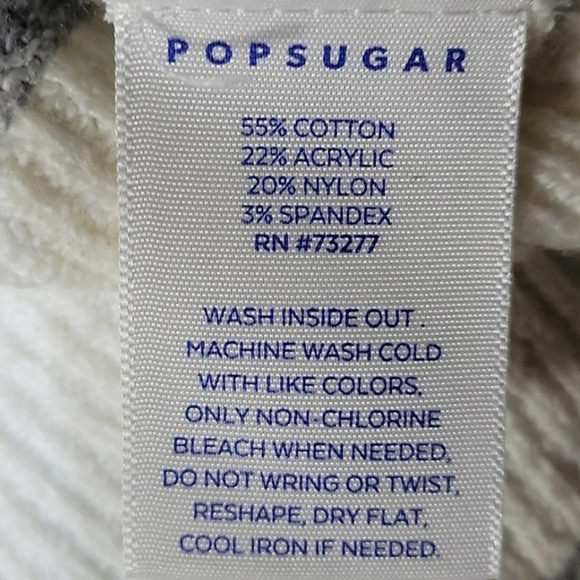 NEW Pop Sugar Heather Grey Colorblock Cardigan Sweater Super Soft XXL - Picture 6 of 6